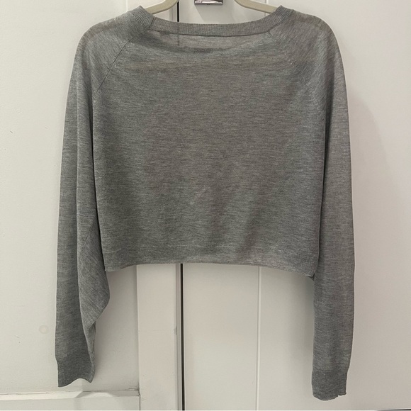 AllSaints Grey Cropped Sweatshirt- Size S; Like New Condition - Picture 2 of 7